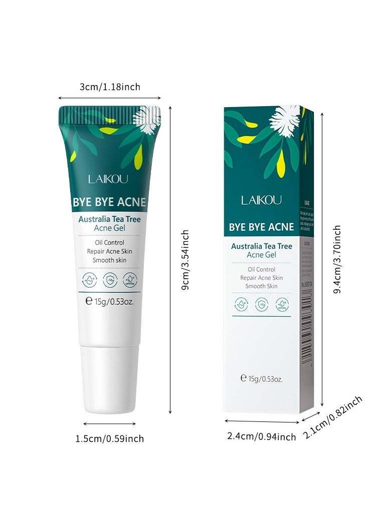 LAIKOU Tea Tree Acne Gel 15g Hydrating and Moisturizing