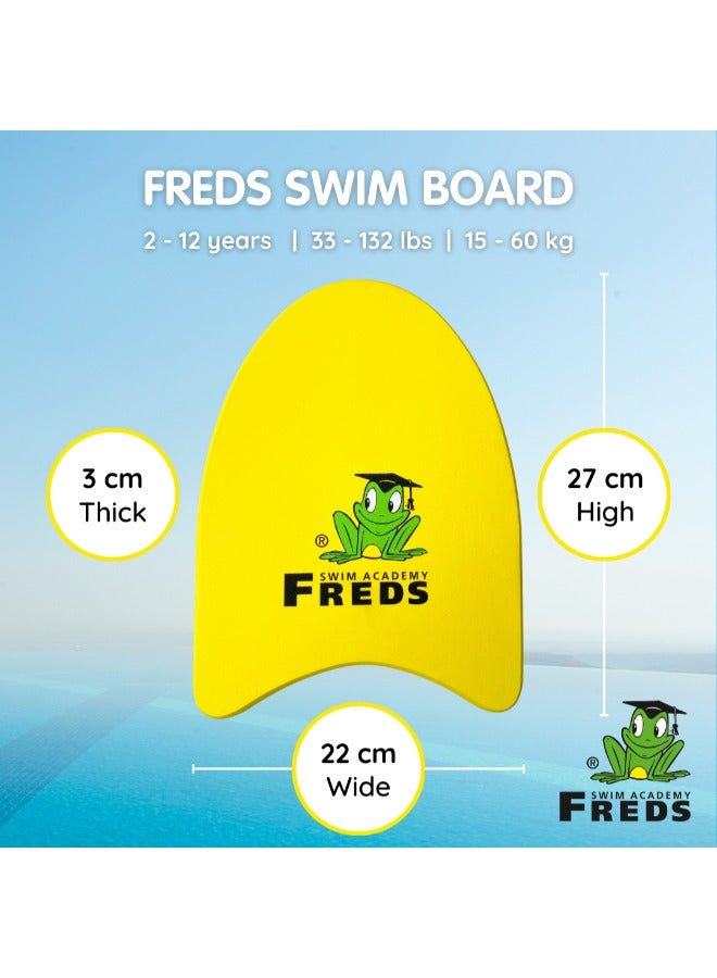 Freds Swimboard Yellow Training Aid Float for Toddlers and Children (2Year-12Year)