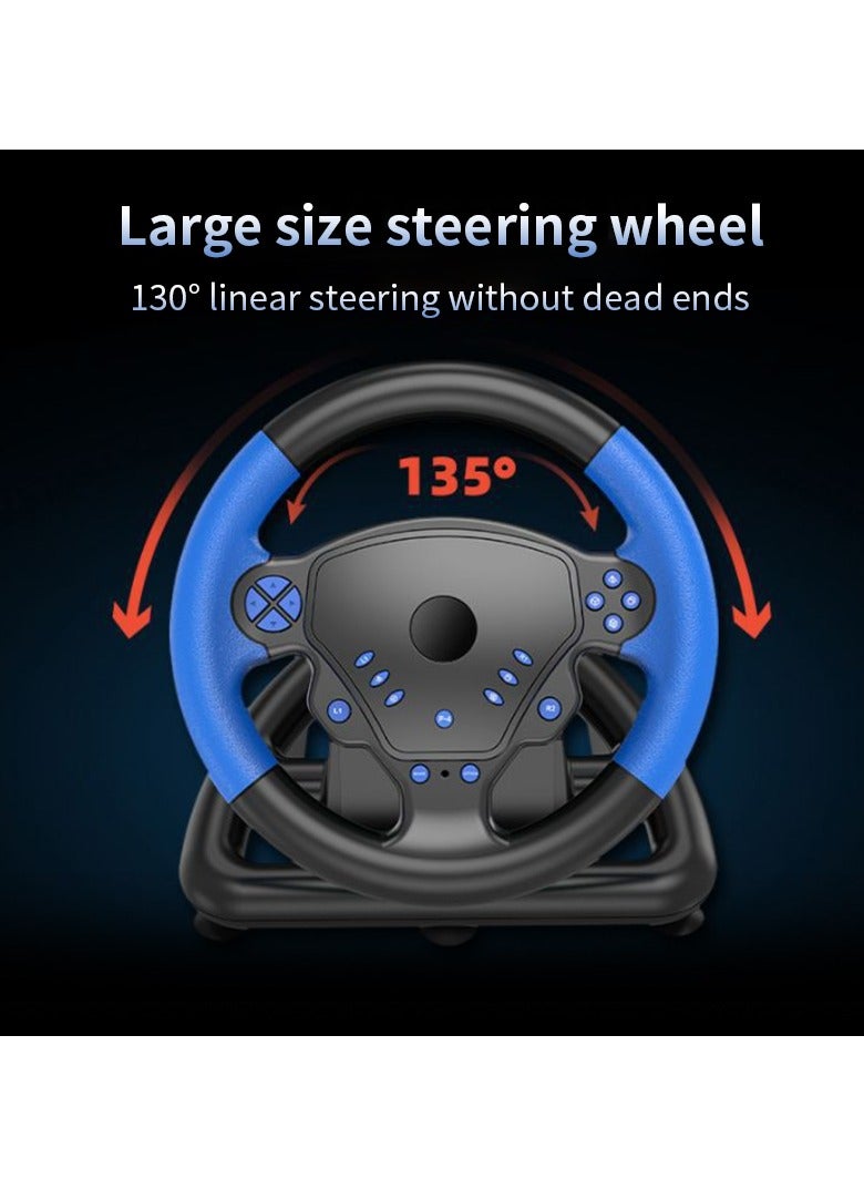 Degree Gaming Racing Steering Wheel with Pedals and Shifters Black Color Compatible with PS5 PS4 PS3 PC Android Device