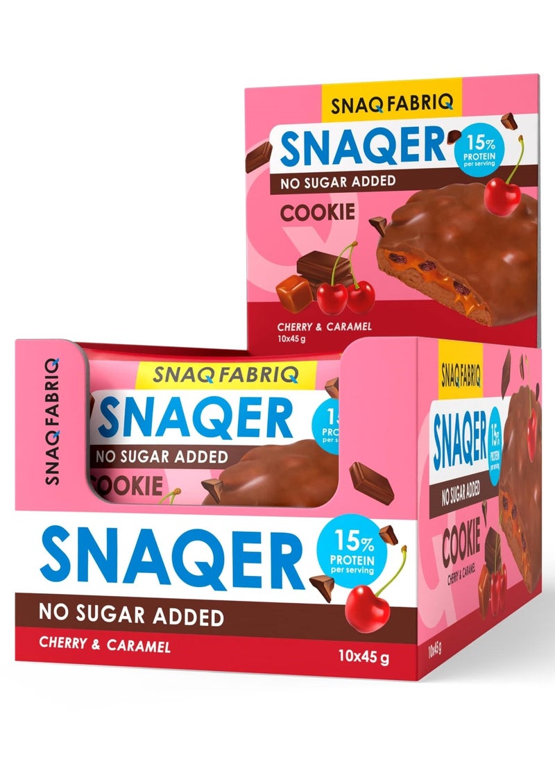 Snaqer Protein Cookie with Cherry and Caramel No Sugar Added 10x45g