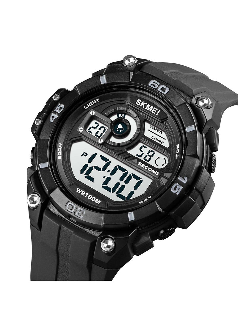 Men's 11ATM Digital Sports Watch With Countdown Timer 6571BK