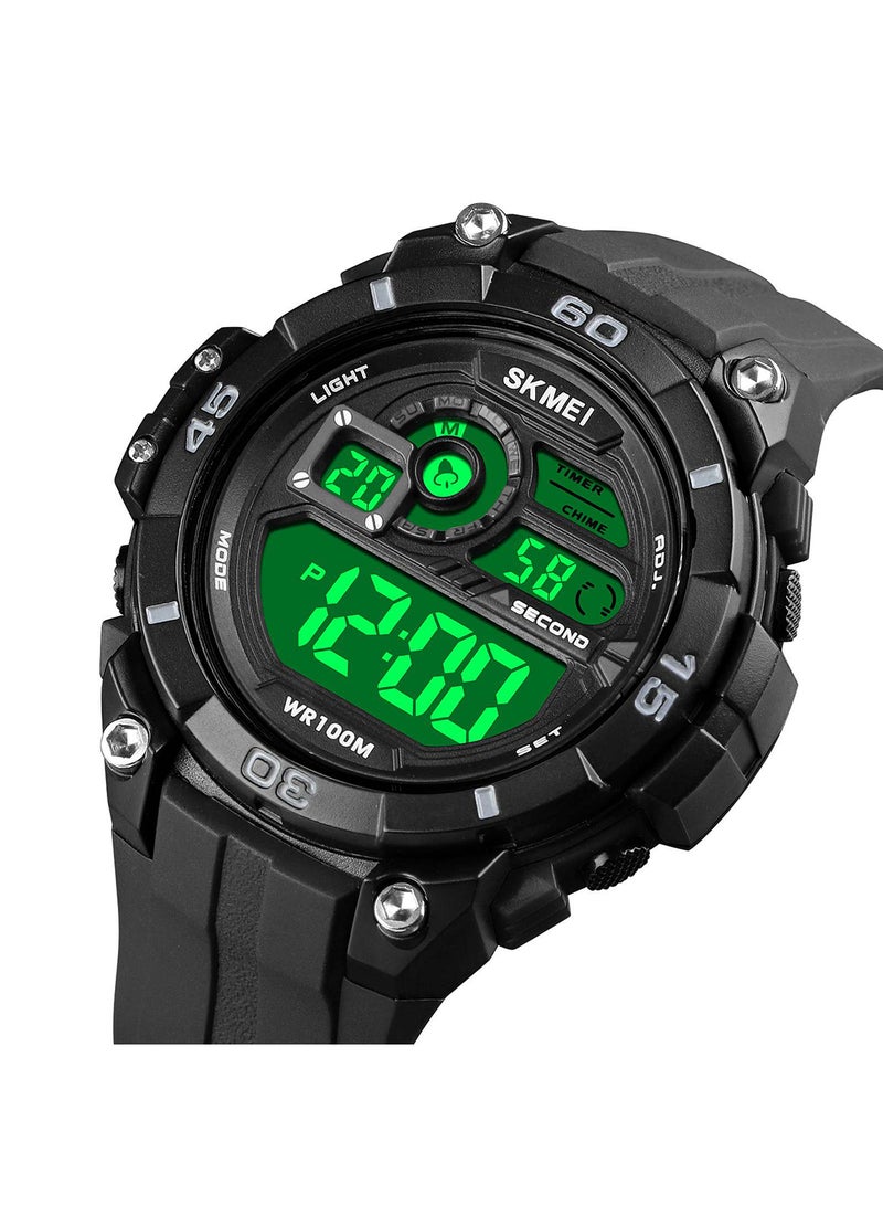 Men's 11ATM Digital Sports Watch With Countdown Timer 6571BK