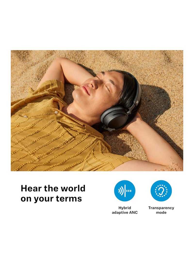 Accentum Plus Wireless Bluetooth Headphones - Optimal Sound Quality with Quick Charge Function, 50 Hours Battery Life and Adaptive Hybrid ANC - Black