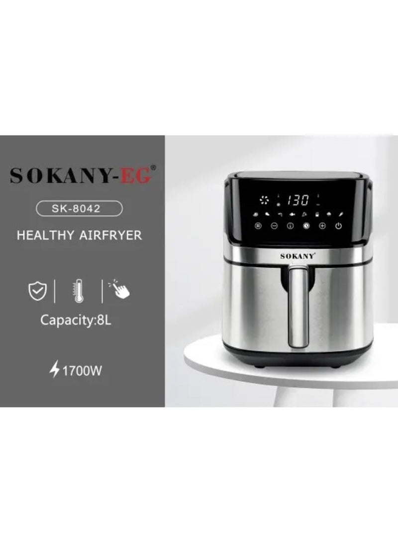 Sokany 8L Digital Air Fryer, Works with Bluetooth and WiFi SK-ZG-8042