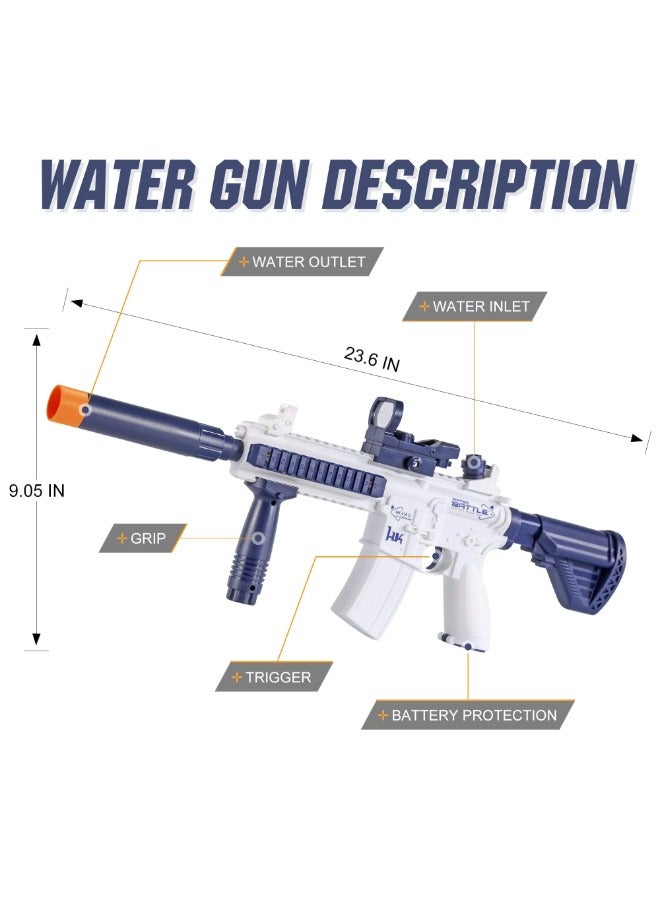 M416 Electric Water Gun – High Capacity Automatic Squirt Gun with 32-Foot Range for Outdoor Beach and Pool Party Fun