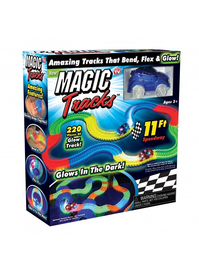 Ontel Magic Tracks The Amazing Racetrack That Can Bend, Flex And Glow - As Seen On Tv Multicolor, 11'