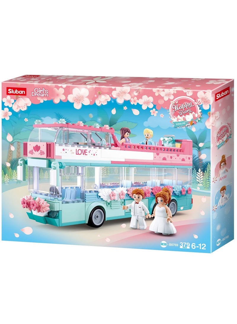 Sluban Girls Dream Double Decker Wedding Party Bus! (379PCS)