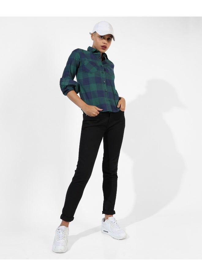 Women's Multicolour Checkered Regular Fit Shirt