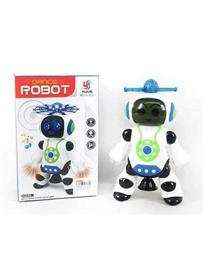 Dancing Robot with 360° Rotation, Music, & 3D Flashing Lights – Electro Dancing Toy for Kids