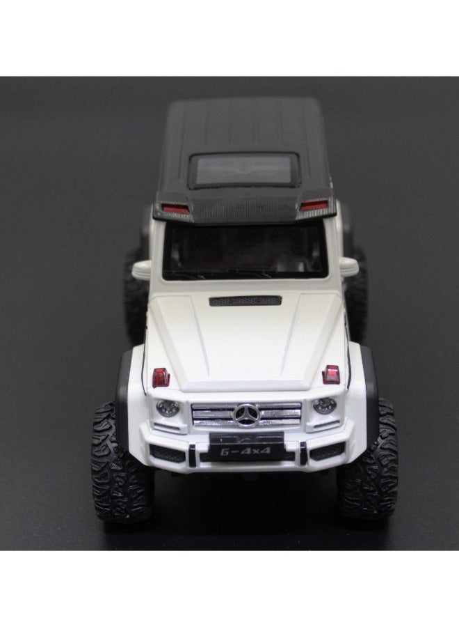 1/32 Scale Benz G63 AMG 4X4 V12 Off-Road Pickup Model Car | Zinc Alloy Pull Back Toy with Sound & Light for Kids