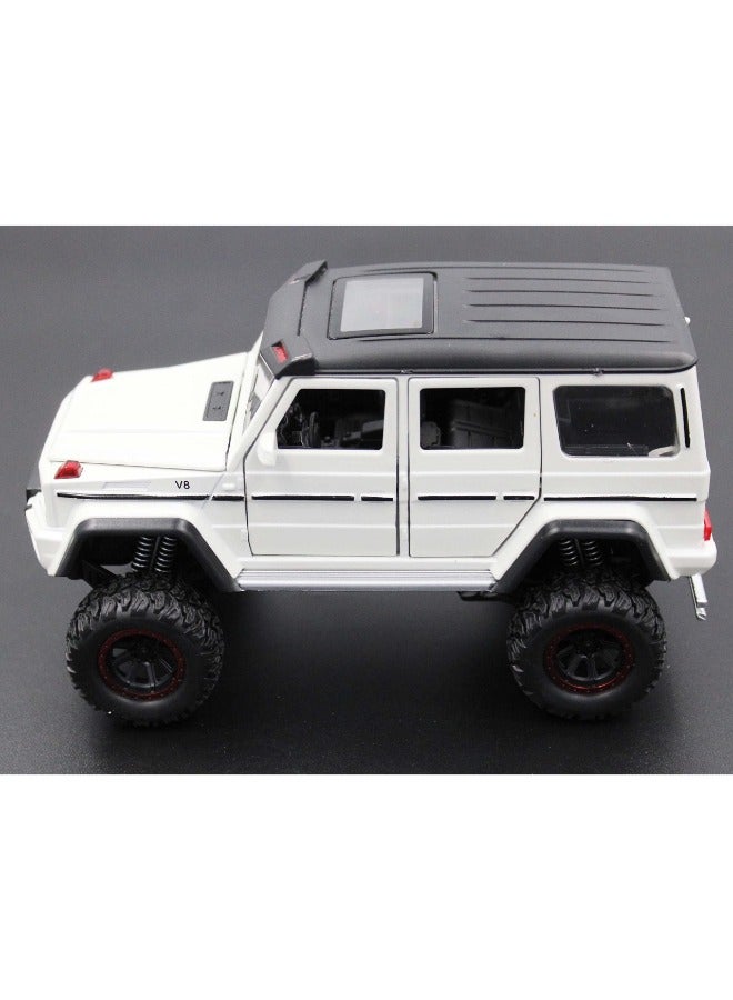 1/32 Scale Benz G63 AMG 4X4 V12 Off-Road Pickup Model Car | Zinc Alloy Pull Back Toy with Sound & Light for Kids