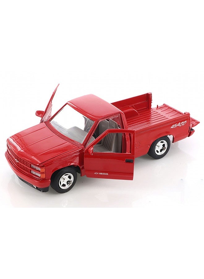 1992 Chevy 454Ss Pick Up Truck, Red - Showcasts 73203 - 1/24 Scale Diecast Model Car By Motor Max