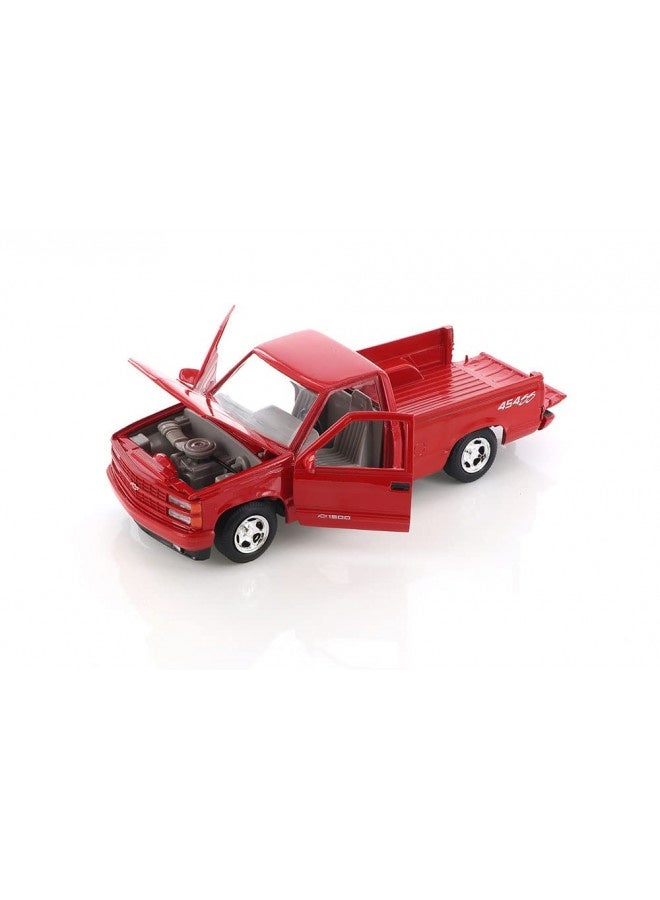 1992 Chevy 454Ss Pick Up Truck, Red - Showcasts 73203 - 1/24 Scale Diecast Model Car By Motor Max
