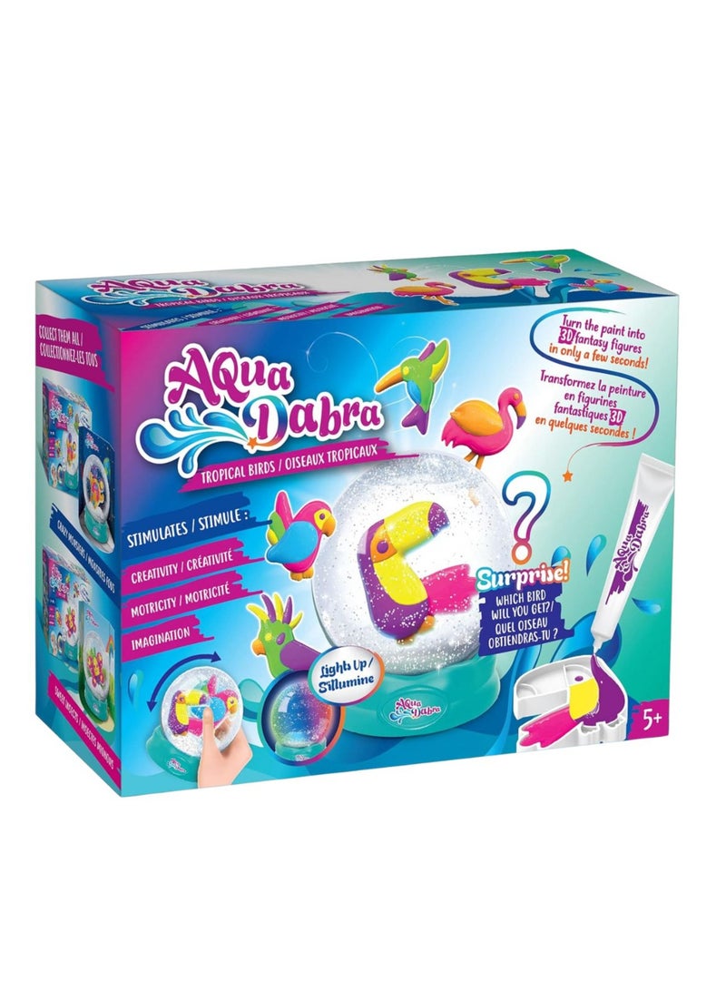 AquaDabra Tropical Birds Water Globe