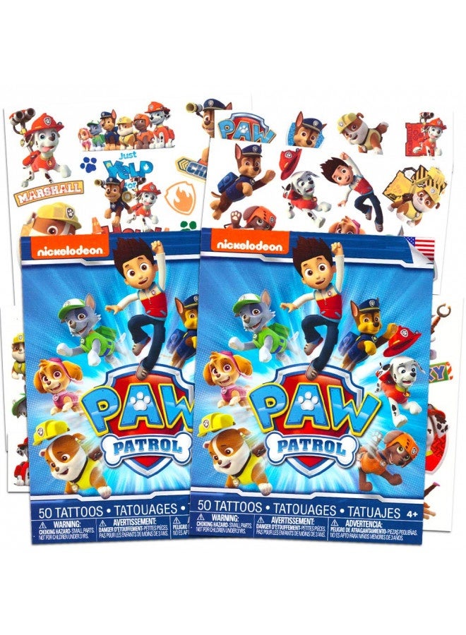 Paw Patrol Tattoos Party Favors Costume Set -- 100 Temporary Tattoos