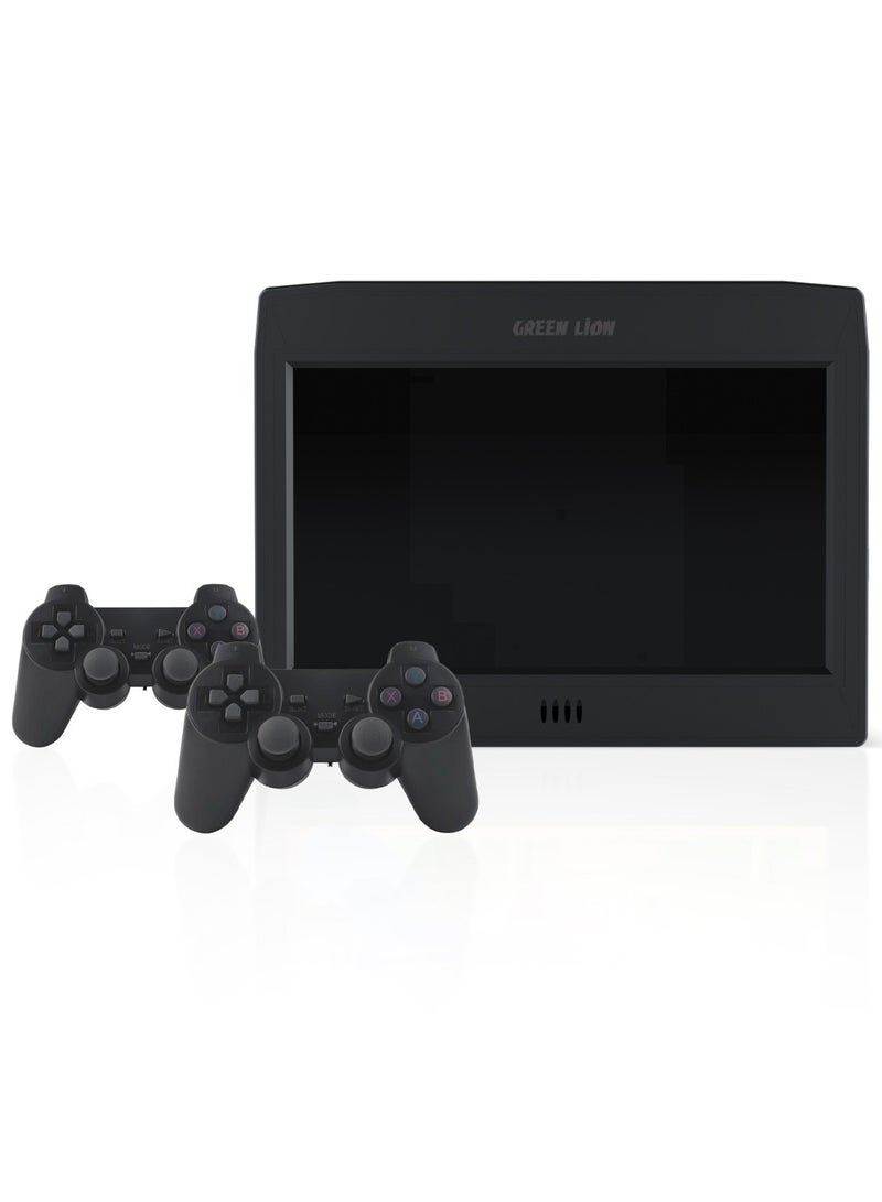 Classic Retro Gaming Console / 11inch TFT Display Screen / 512GB MAX TF Card Support / 1024*600PPI Resolution / 32GB ROM / 4GB RAM / 10800mAh Battery / Mali-400MP2 GPU / 6 Hours Playtime / 26800+ Games / 3.5mm Stereo Headphones Support / HDMI Output Tv / VGA Output Support / USB 2.4G Joystick Receiver Output - Black