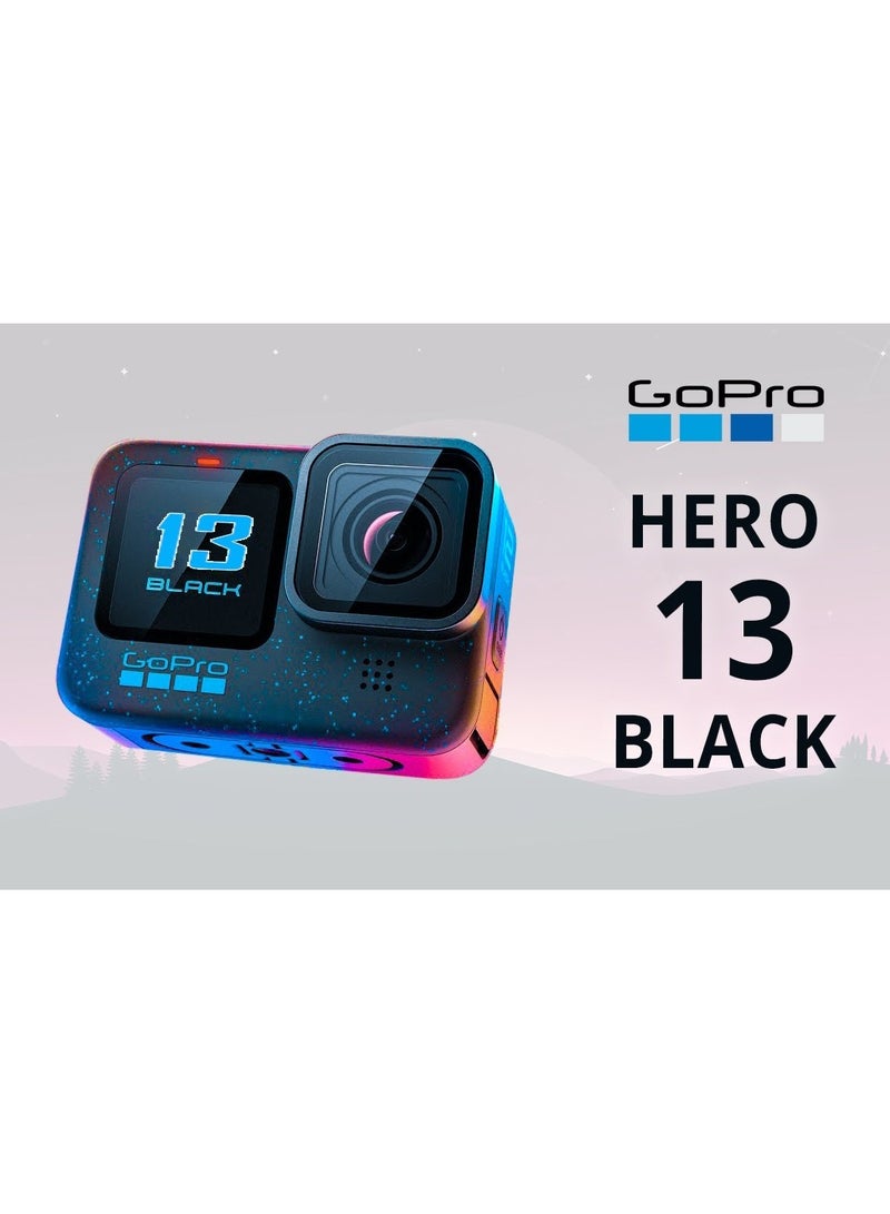 HERO13 Black - Waterproof Action Camera With 8x Slow-Motion Video, 27MP with Improved Performance, HDR, 1/1.9