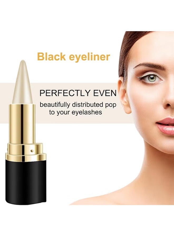 Smooth Gel Eyeliner-Black Eyeliner Pen Gel, Quick Drying Formula Eye Liner, Waterproof Smudge-Proof All Day Eyeliner Makeup, Long Lasting Create Statement Eye Look (01)