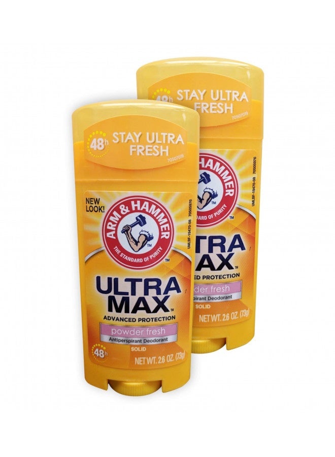 Arm & Hammer Ultramax Invisible Solid Powder Fresh Antiperspirant & Deodorant-2.6 oz, 2 pack