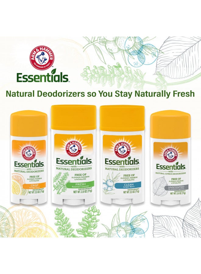 Arm & Hammer Deodorant 2.5 Ounce Essentials Unscented (73ml) (3 Pack)