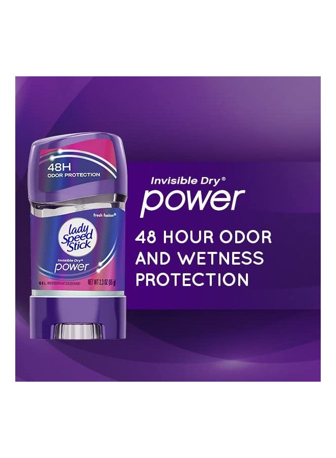 Lady Speed Stick 48HR Antiperspirant Deodorant Gel Fresh Fusion 2.30 oz (Pack of 2)