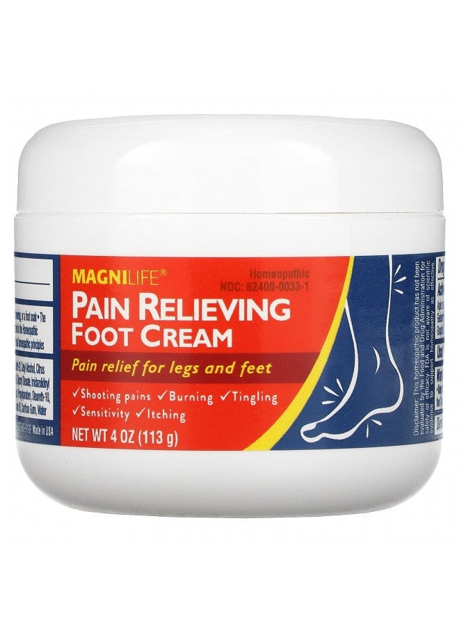 Magnilife Pain Relieving Foot Cream, All-Natural Moisturizing Foot Pain Relief With Beeswax And Eucalyptus To Soothe Soreness, Burning, Tingling, And Sensitivity - 4Oz