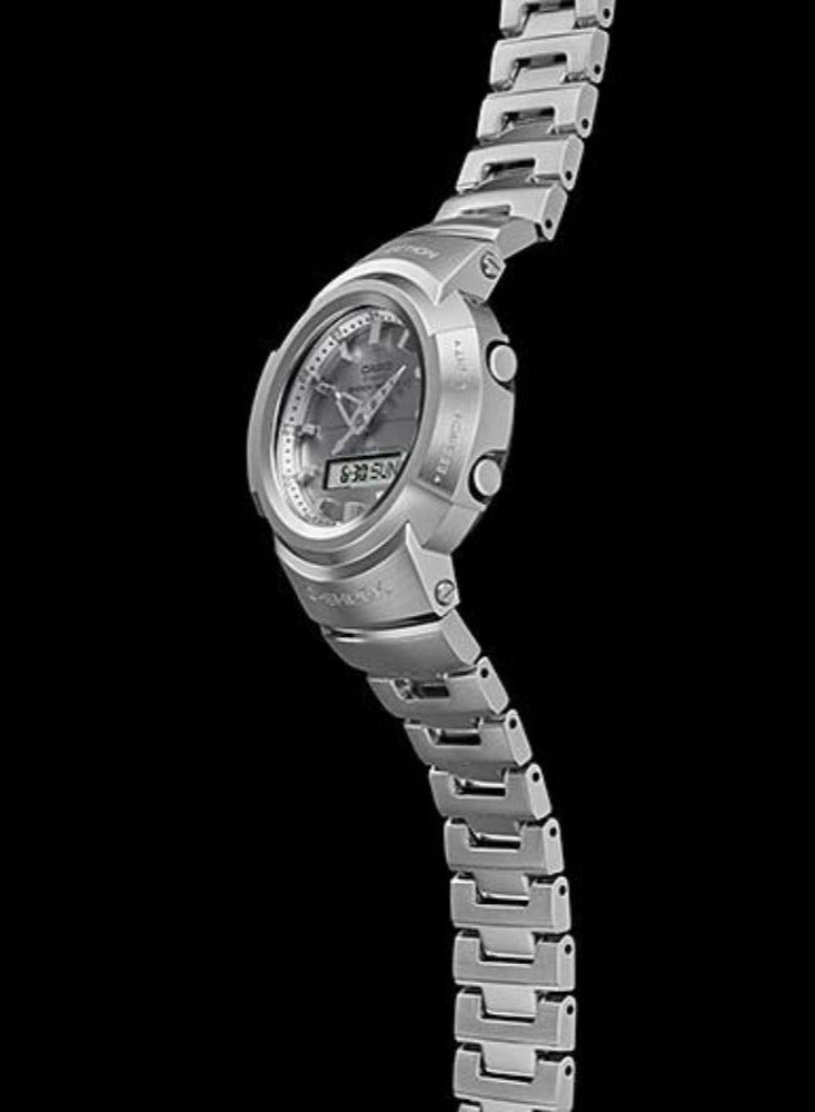 Analog+Digital Silver Stainless Steel Watch AWM-500D-1A8