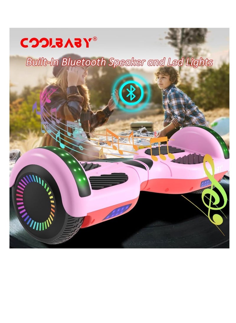 COOLBABY 6.5inch Smart Scooter 2 Wheels Self Scooter with Led Lights