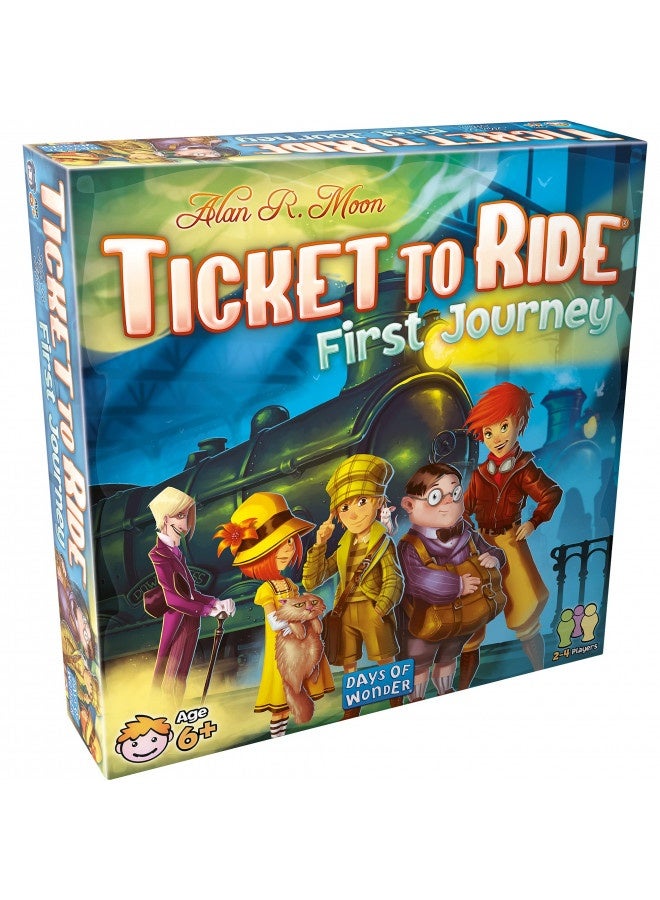 Ticket To Ride First Journey Board Game - Fun And Easy For Young Explorers! Train Strategy Game, Family Game For Kids And Adults, Ages 6+, 2-4 Players, 15-30 Min Playtime, Made By Days Of Wonder