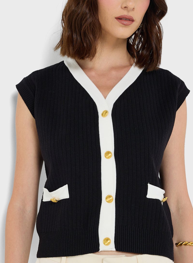 Contrast Band Vest