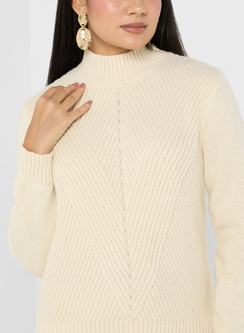 Knitted Crew Neck Sweater