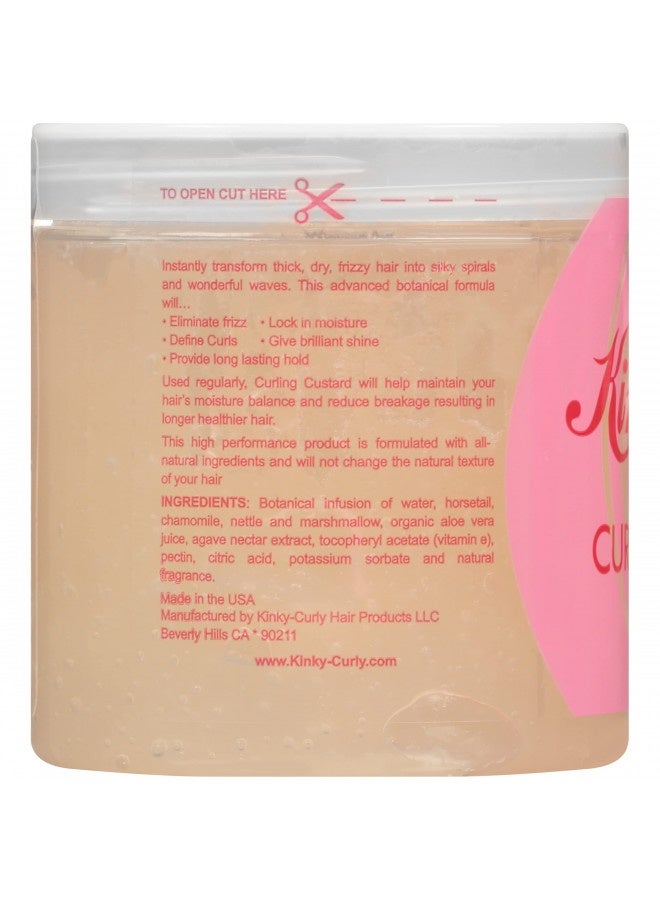 2 X Kinky-Curly, Original Curling Custard, Natural Styling Gel, 8 Oz - By Kinky-Curly