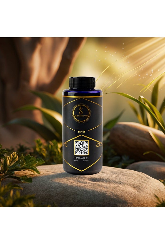 SENSE - Diffuser Aroma Oil - Refreshing, Floral, and Woody Fragrance for Scent Diffusers - Aromatherapy (200 ml)