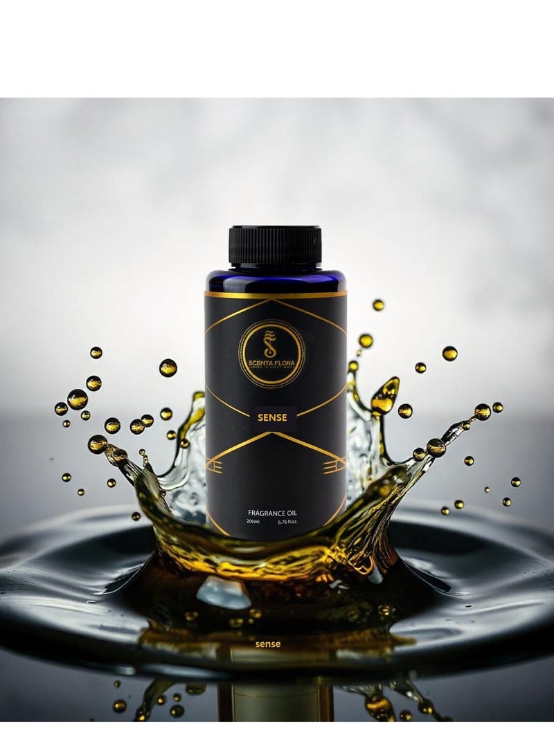 SENSE - Diffuser Aroma Oil - Refreshing, Floral, and Woody Fragrance for Scent Diffusers - Aromatherapy (200 ml)