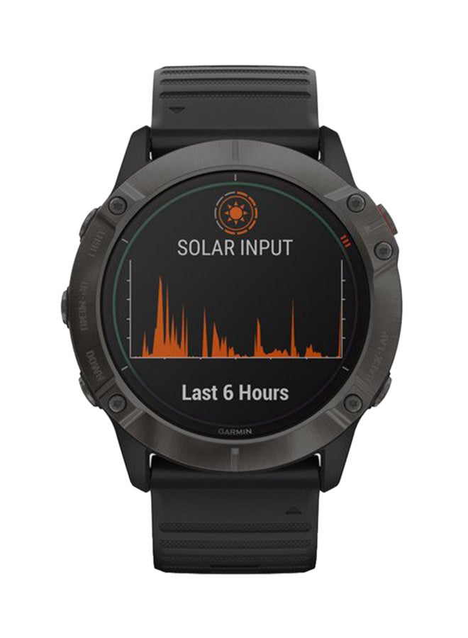 Fenix 6X Pro Solar Edition Smartwatch With DLC Band Black