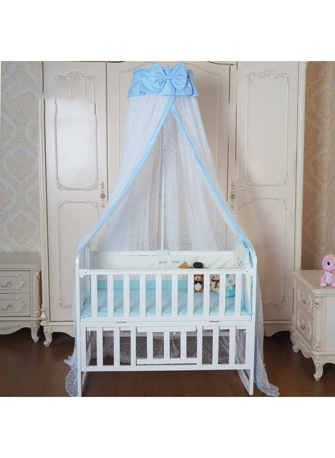 Joylife Baby Netting Baby Toddler Bed Crib Dome Canopy Netting (Blue)