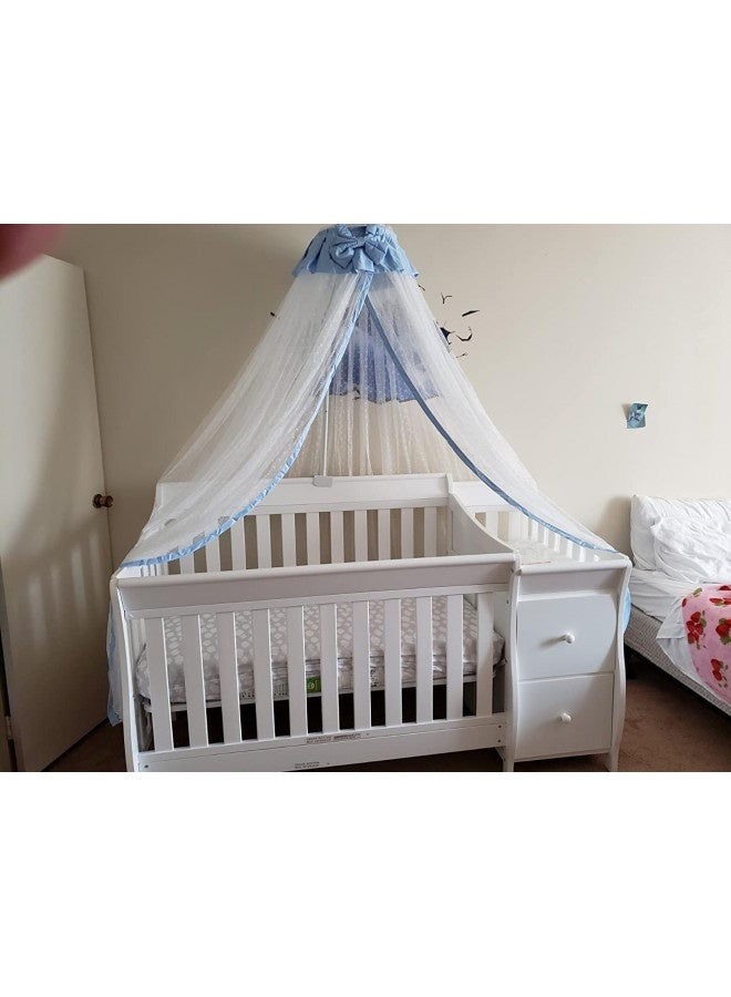 Joylife Baby Netting Baby Toddler Bed Crib Dome Canopy Netting (Blue)