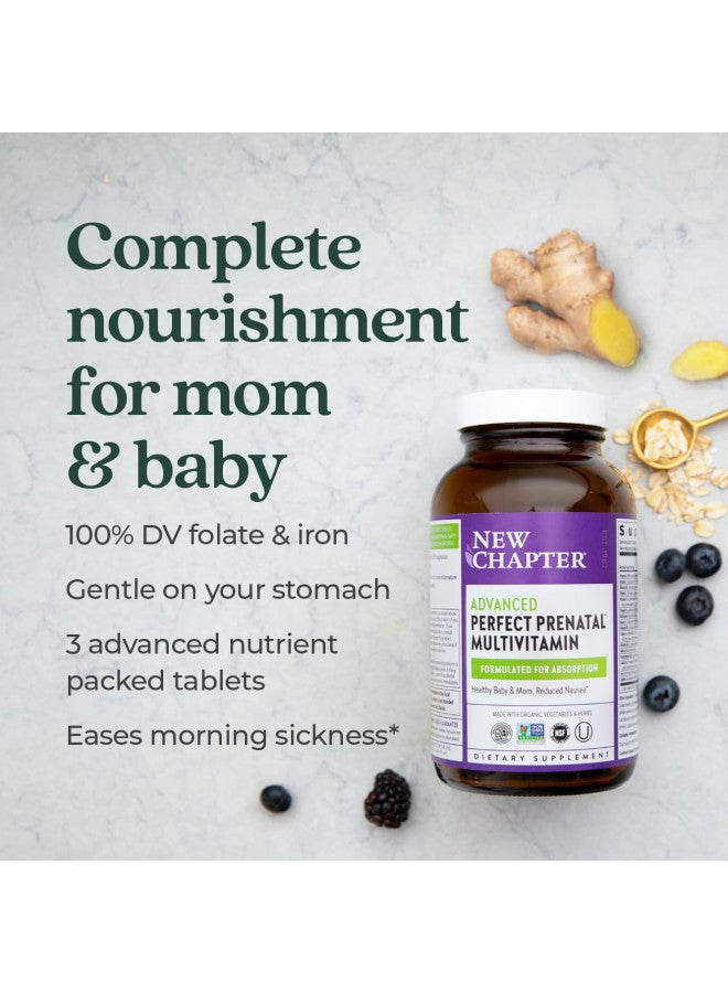 New Chapter Perfect Prenatal Vitamins,192ct, Organic Prenatal Vitamins, Non-GMO Ingredients for Healthy Baby & Mom - Folate (Methylfolate), Iron, Vitamin D3, Fermented with Whole Foods and Probiotics