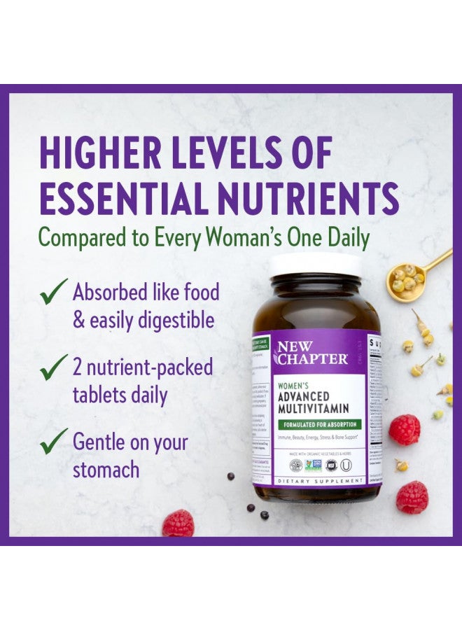 New Chapter Women's Multivitamin, Every Woman, Fermented with Probiotics + Iron + Vitamin D3 + B Vitamins + Organic Non-GMO Ingredients - 72 ct (727783003034)