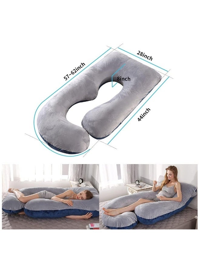 U-Shaped Pregnancy Pillow Full Body Maternity Support Pillow 62x28 inch