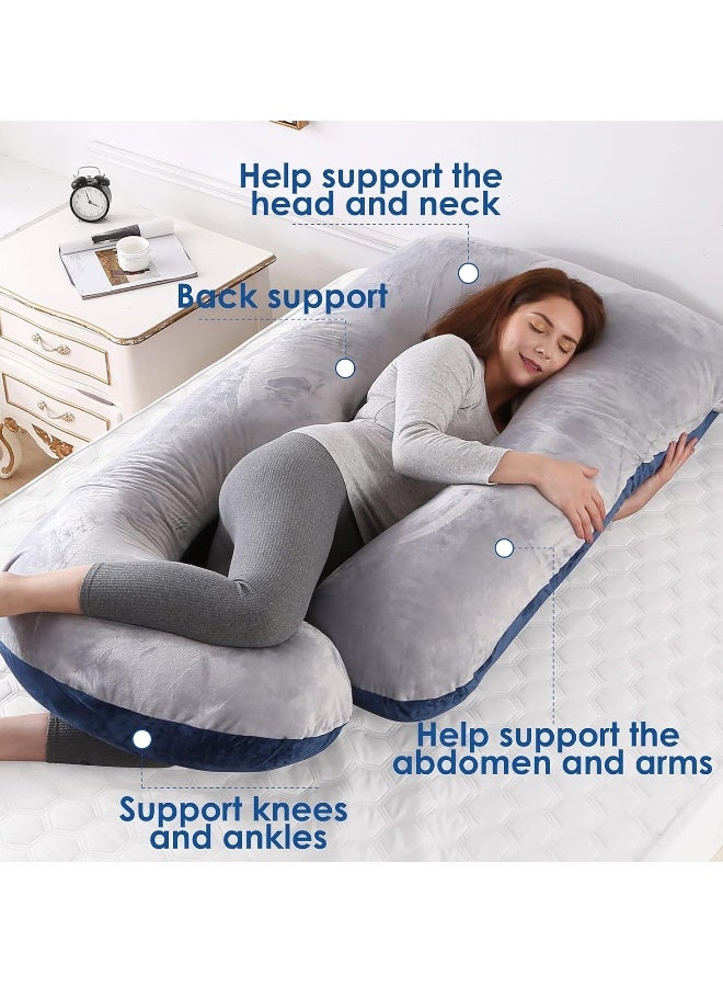 U-Shaped Pregnancy Pillow Full Body Maternity Support Pillow 62x28 inch