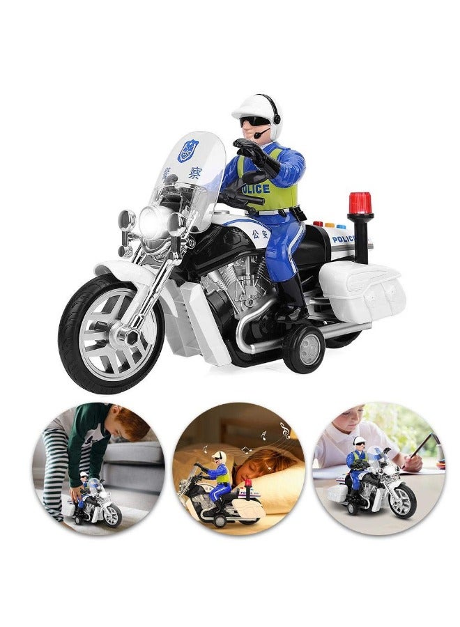 Police Motorcycle Simulation Model | Realistic Display Motorcycle for Gifts & Collectibles