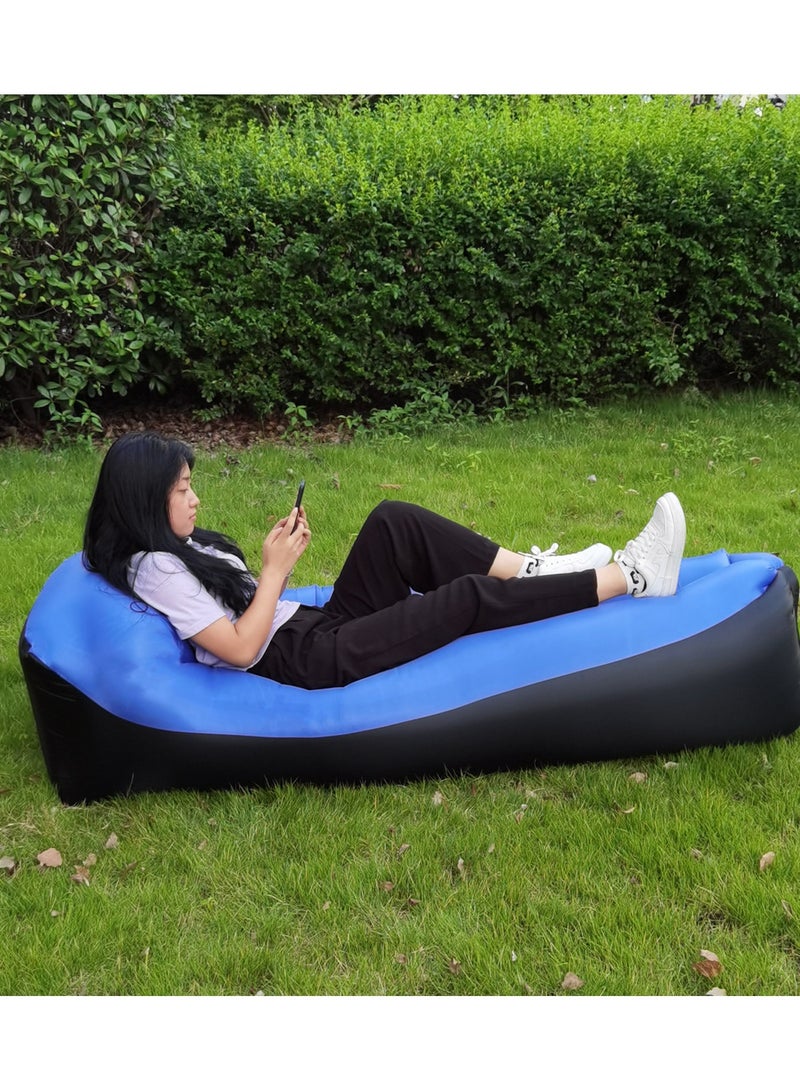 Single Folding Lazy Sofa Outdoor Portable Travel Air Sofa Bed Camping Sleeping Bag Inflatable Mattress