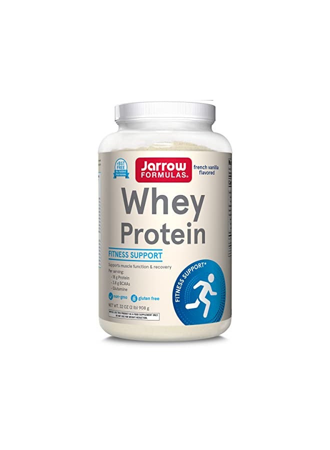 Jarrow Formulas Whey Protein, French Vanilla - 908g Powder - Supports Muscle Development - Rich in BCAAs - Approx. 37 Servings