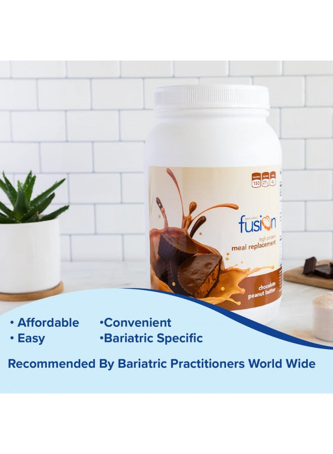 Bariatric Fusion Chocolate Peanut Butter Meal Replacement 27g Protein Powder, 21 Serving Tub for Bariatric Surgery Patients Including Gastric Bypass and Sleeve Gastrectomy - No Gluten, Aspartame or Sugar
