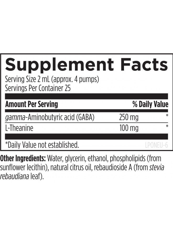 Designs for Health Liposomal NeuroCalm - Liquid GABA + L Theanine to Support Calm + Healthy Stress Response (25 Servings / 1.7oz)