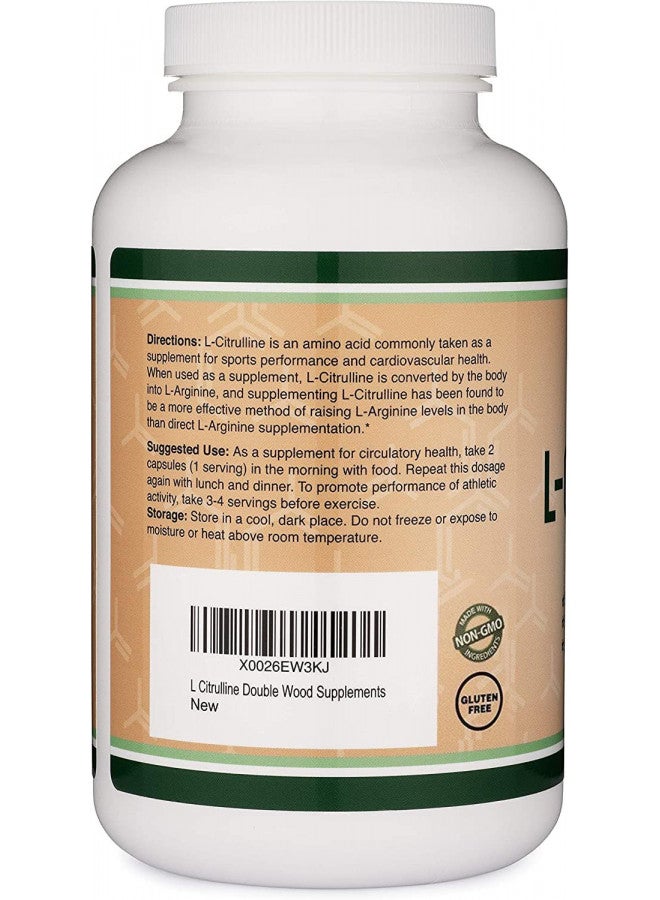 L Citrulline Capsules 1,200mg Per Serving, 210 Count (L-Citrulline Increases Levels of L-Arginine, Acts as a Nitric Oxide Booster) Muscle Recovery Supplement to Improve Muscle Pump by Double Wood