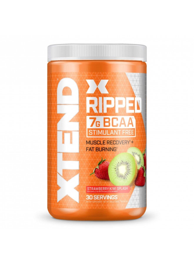 XTEND Ripped BCAA Powder Strawberry Kiwi | Cutting Formula + Sugar Free Post Workout Muscle Recovery Drink with Amino Acids | 7g BCAAs for Men & Women | 30 Servings