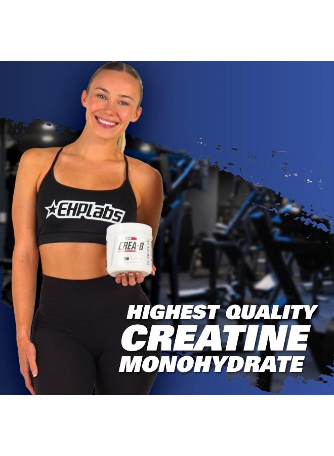 EHP Labs CREA-8 Creatine Monohydrate Powder - Creatine Powder for Building Lean Muscle Mass, Improves Strength & Power, Supports Brain Health - 100 Servings (500g)