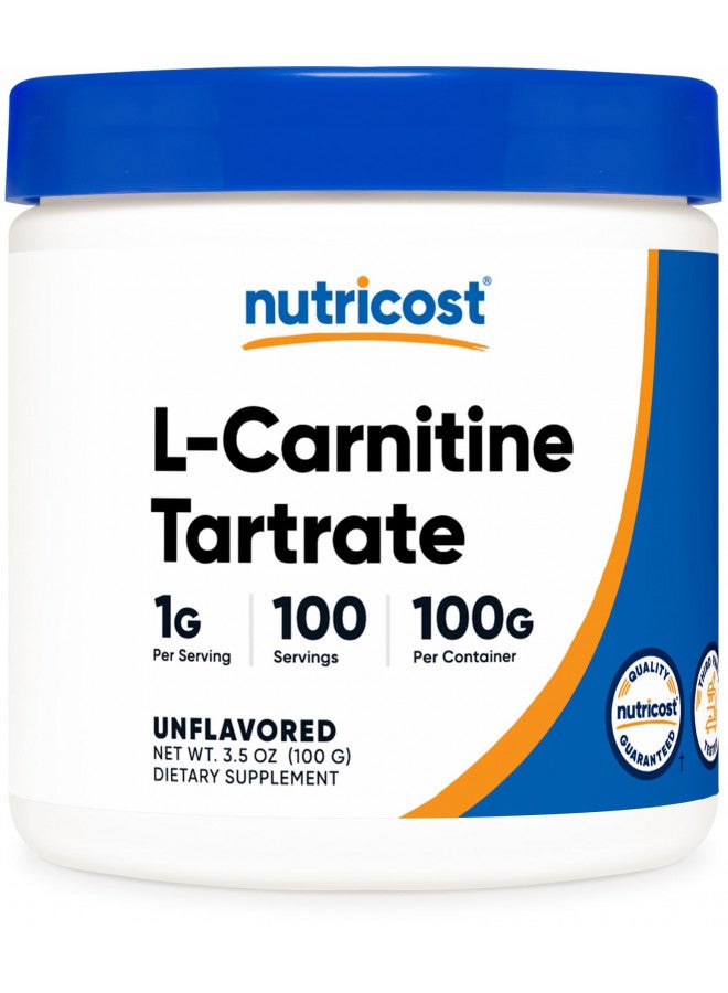 Nutricost L-Carnitine Tartrate Powder (100 Grams) - 1 Gram per Serving; 100 Servings